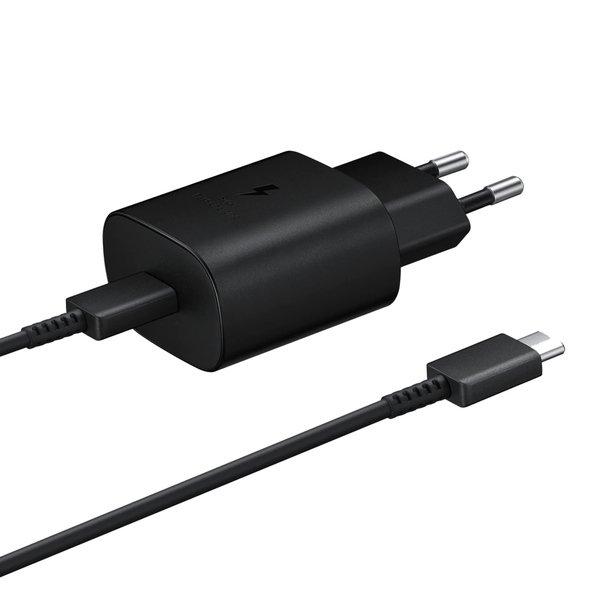 SAMSUNG  Chargeur USB-C Samsung + Câble noir 25W 