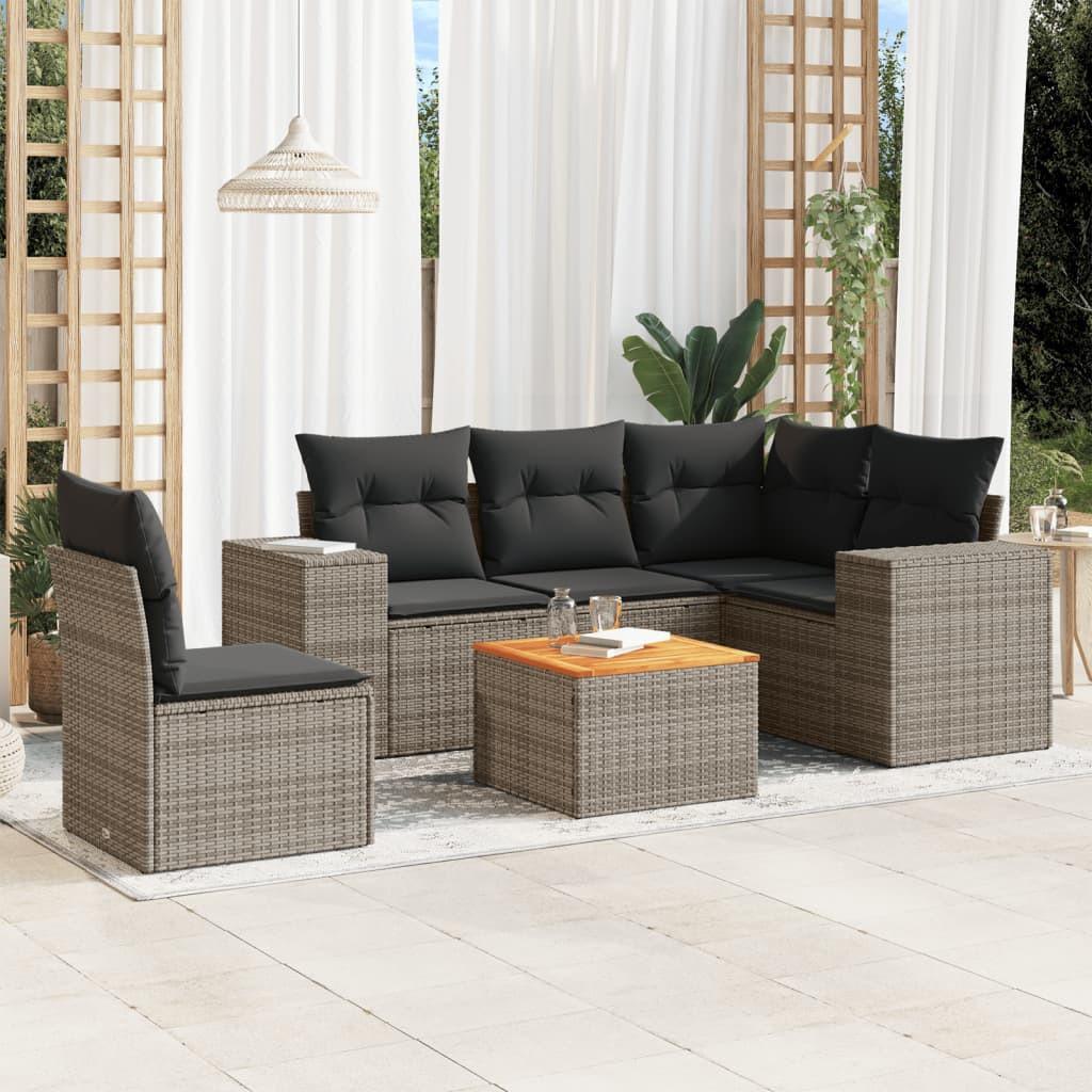 VidaXL set divano da giardino Polirattan  