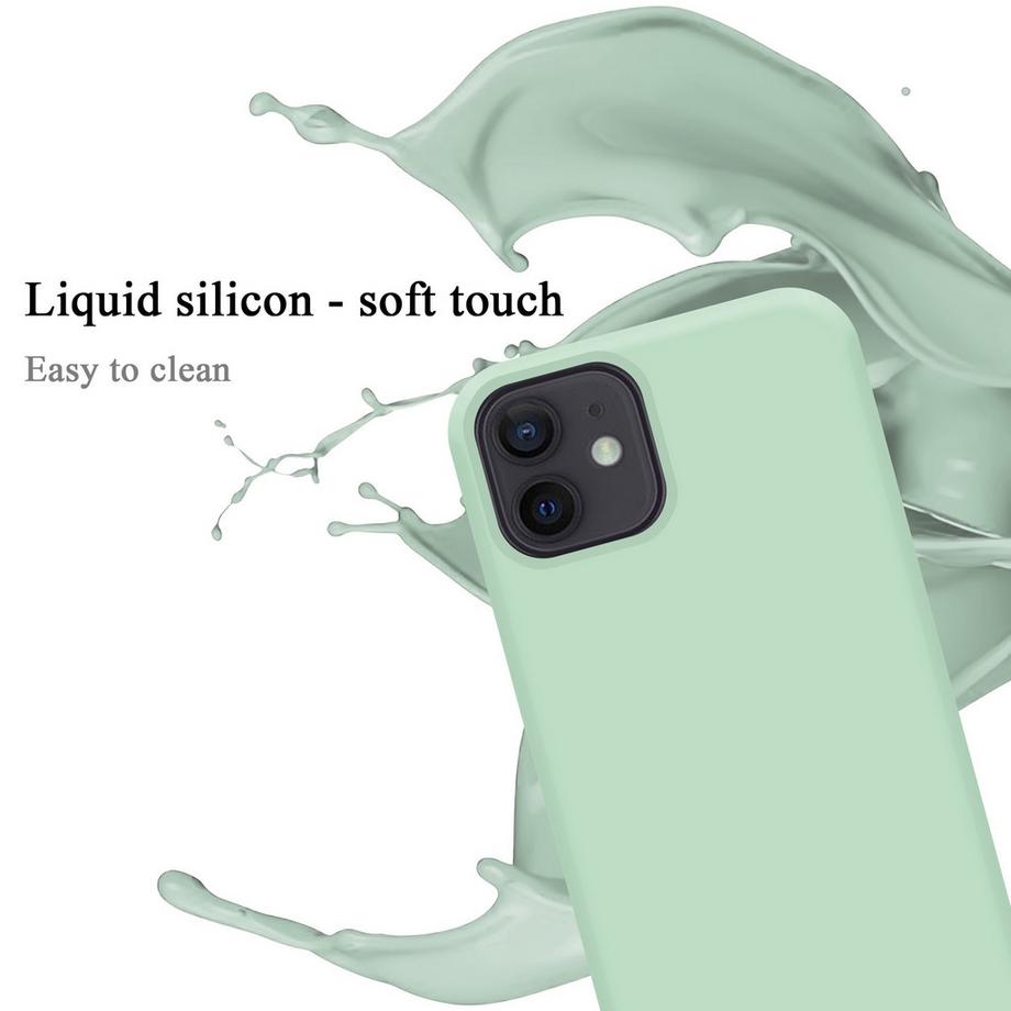 Cadorabo  Hülle für Apple iPhone 12 MINI in LIQUID HELL GRÜN - Schutzhülle aus flexiblem TPU Silikon 