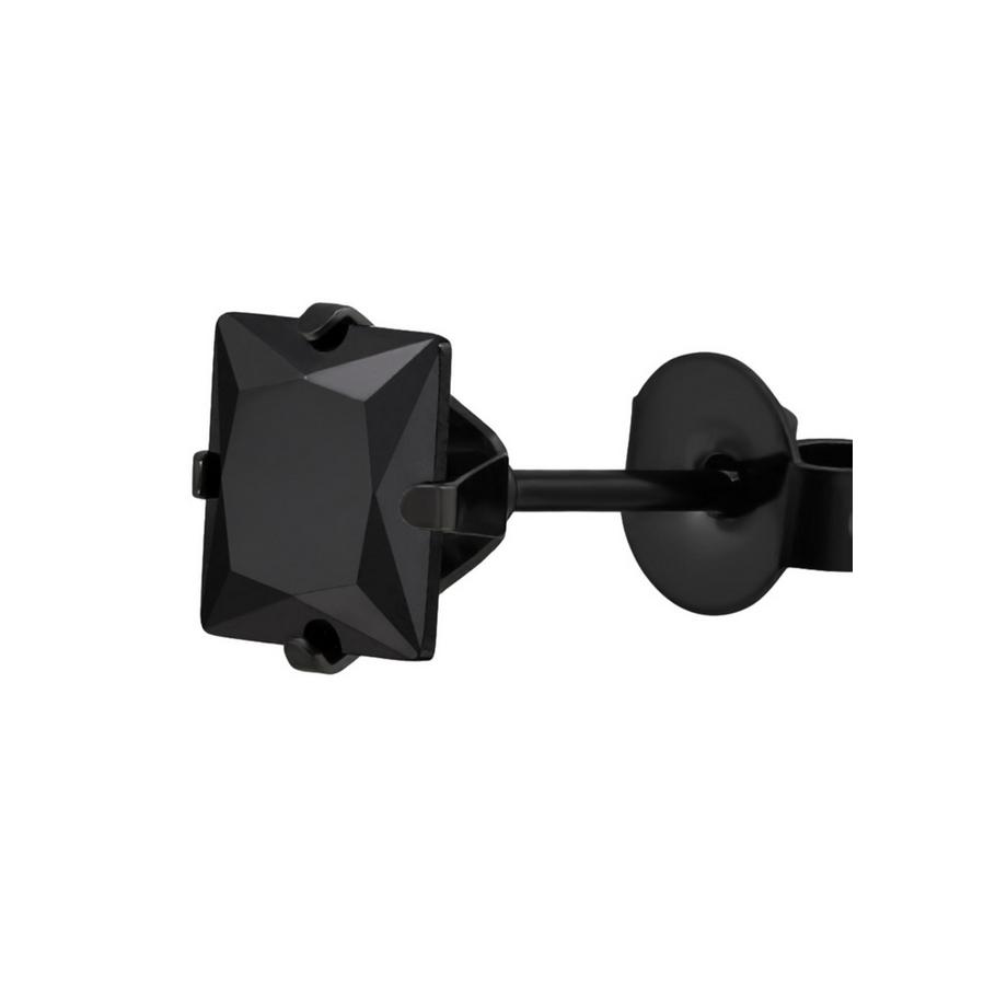 Maxte  Quadratische  Ohrstecker aus Edelstahl mit Zirkonia 