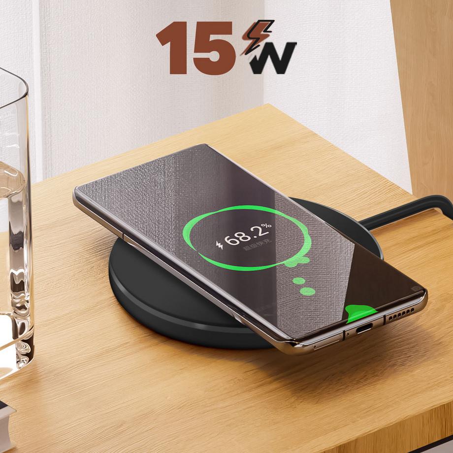 Akashi  Caricatore wireless Qi 15W Akashi nero 