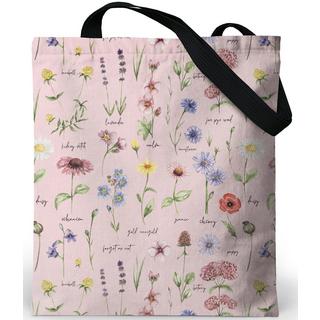 Only-bags.store Borsa tote estetica con cerniera Borsa di iuta stampata  