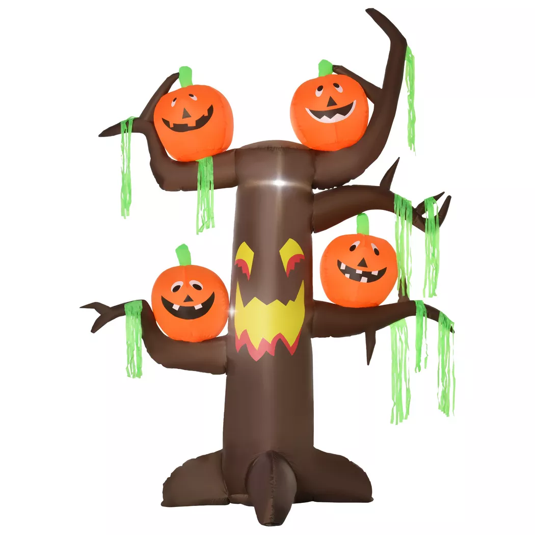 HOMCOM - Arbre gonflable d'Halloween, One Size, Multicolor