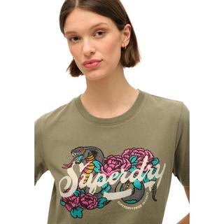 Superdry  lässiges t-shirt, daen tattoo script 