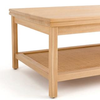 La Redoute Intérieurs Table basse double plateau pin et cannage  