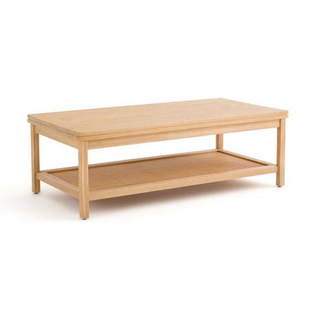 La Redoute Intérieurs Table basse double plateau pin et cannage  