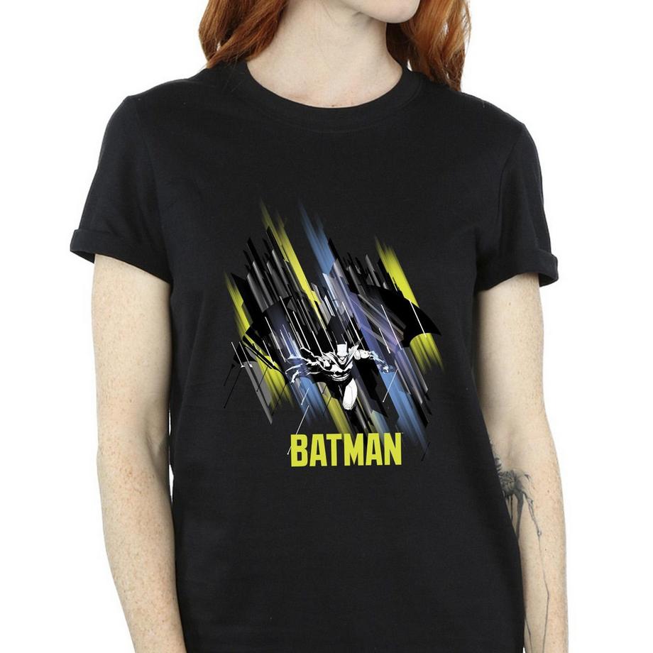 DC COMICS Batman Abstract Logo Bedrucktes T-Shirt  