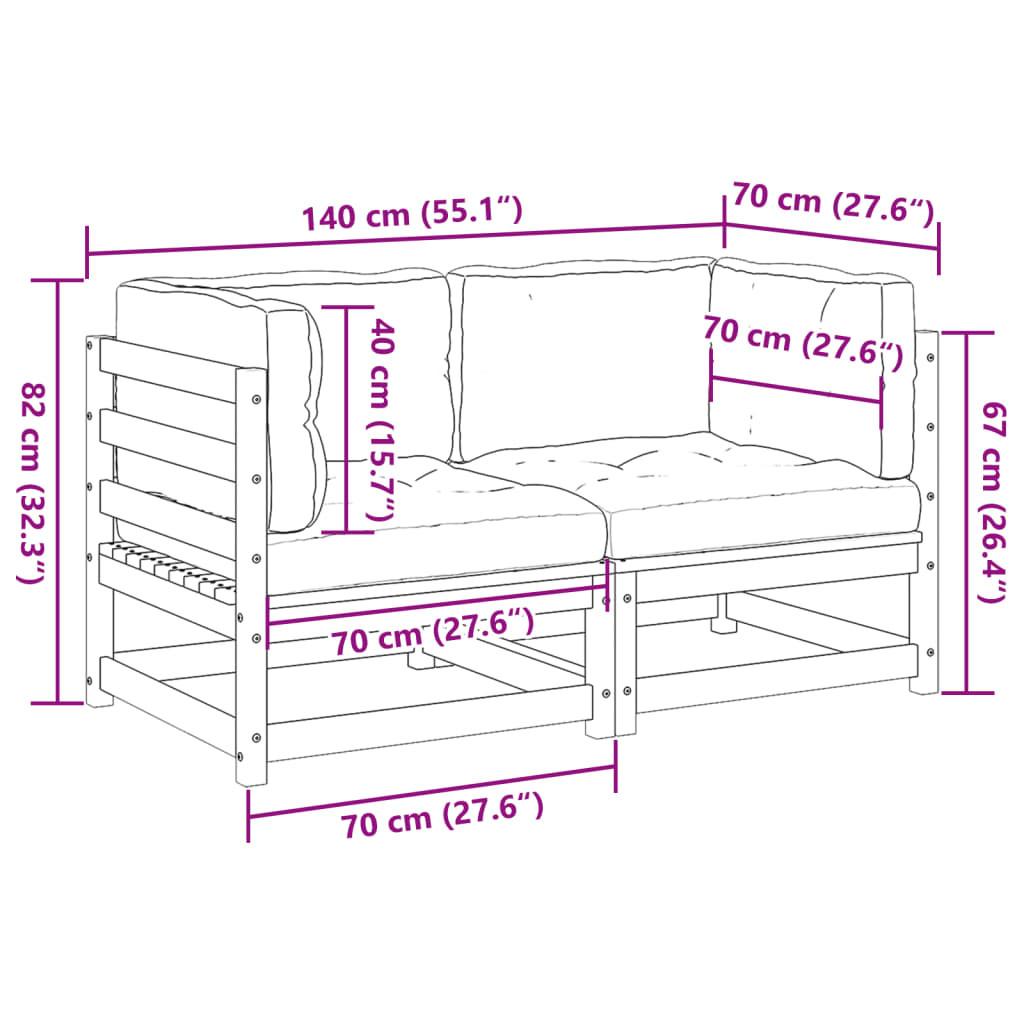 VidaXL set divano da giardino Legno di pino impregnato  