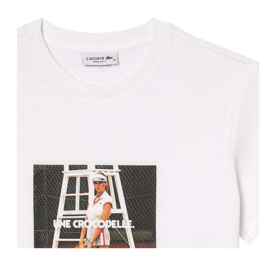 LACOSTE T-Shirt Piqué à Imprimé Graphique  