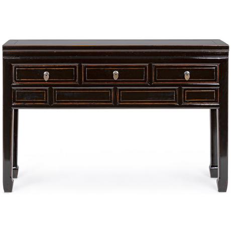 mutoni Console noire Jinan avec 3 tiroirs  