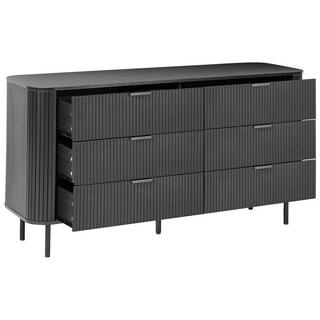 Beliani Commode à 6 tiroirs en MDF Rétro BRADLEY  