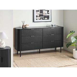 Beliani Commode à 6 tiroirs en MDF Rétro BRADLEY  