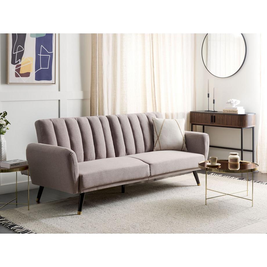 Beliani Schlafsofa aus Stoff Glamourös VIMMERBY  