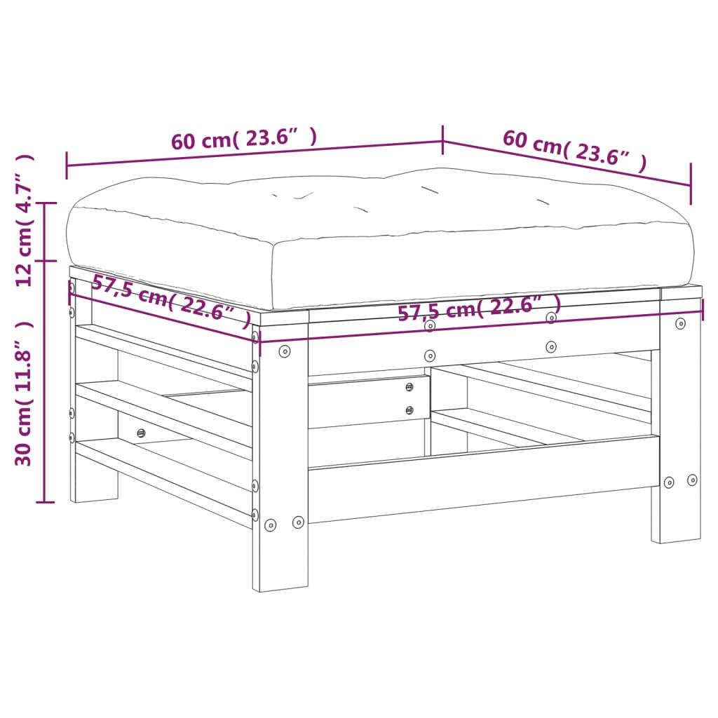 VidaXL Repose-pied de jardin bois  