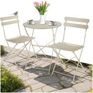 Tectake Ensemble table et chaises bistrot Frieda, pliable pour 2 personnes  