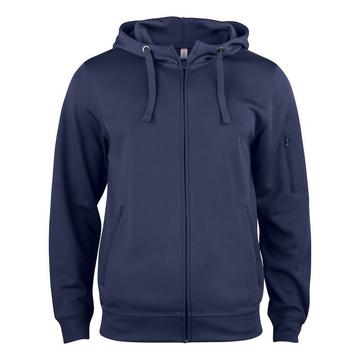 Basic Hoodie mit durchgehendem Reißverschluss  Aktiv