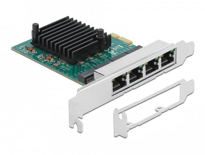 DeLock  Scheda PCI Express x1 per 4 x Gigabit LAN 