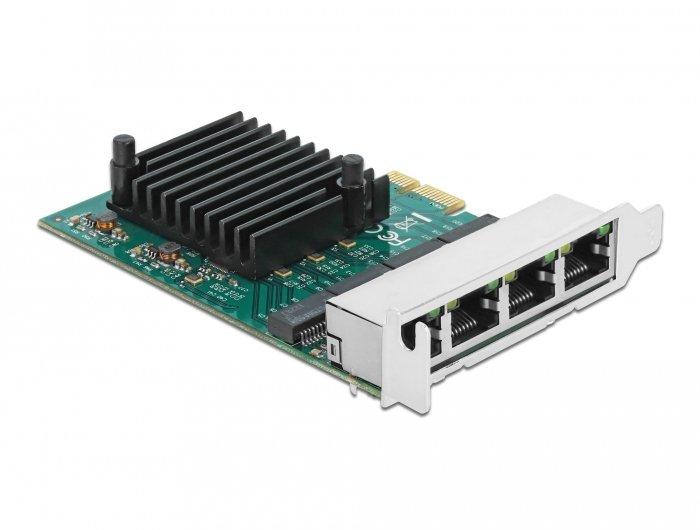 DeLock  Scheda PCI Express x1 per 4 x Gigabit LAN 