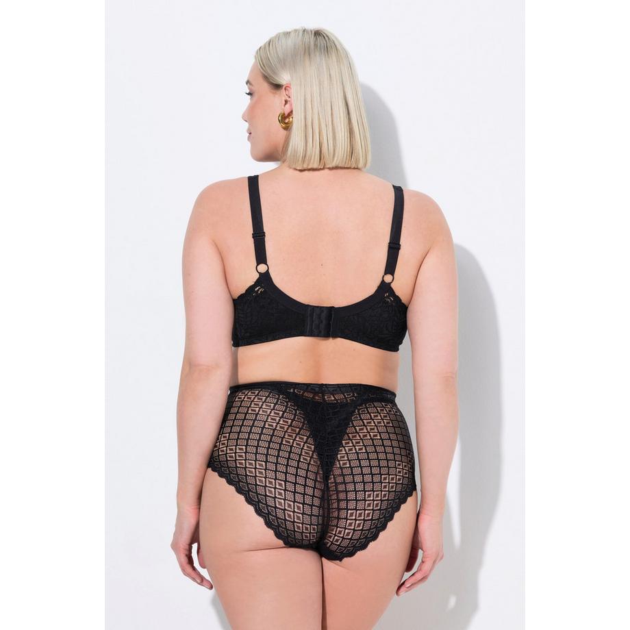 Ulla Popken Soutien-gorge à armatures dentelle florale entièrement en dentelle bonnet C-E  