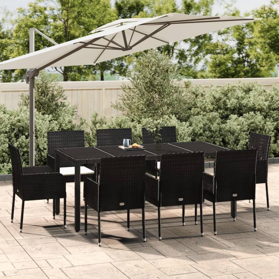 VidaXL set da pranzo da giardino Polirattan  
