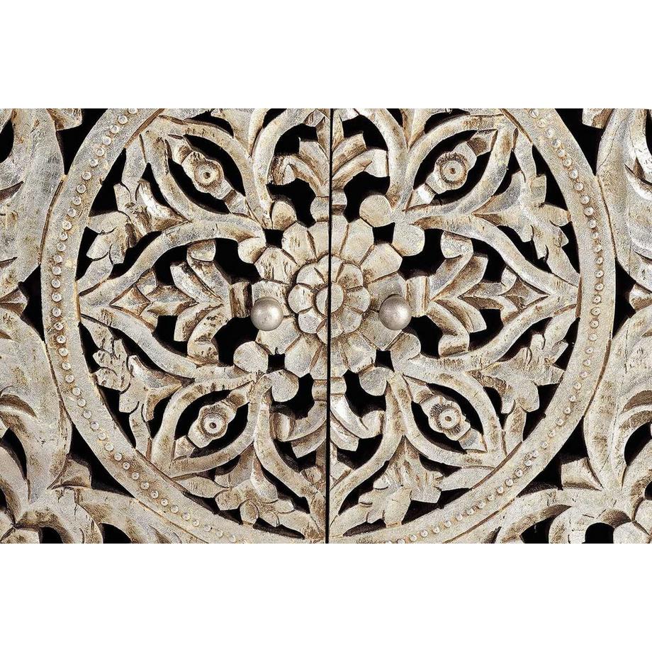 mutoni Commode Rea bois de manguier brun 80x80  