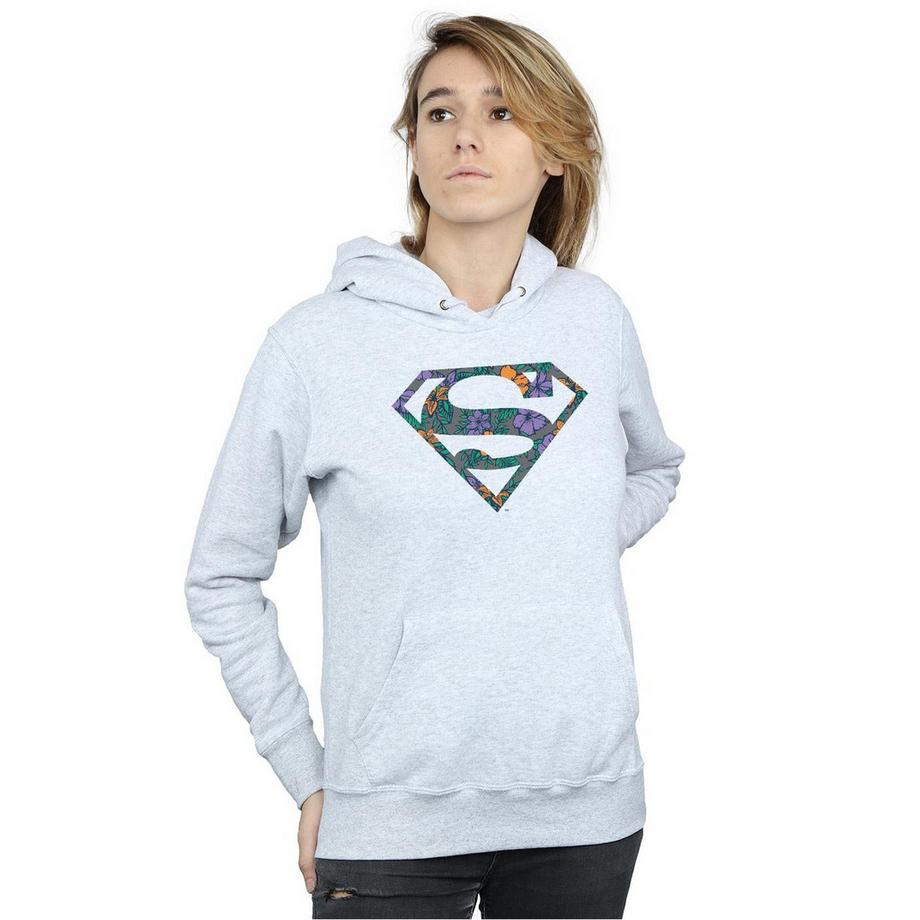 DC COMICS Superman Floral Logo Kapuzenpullover  