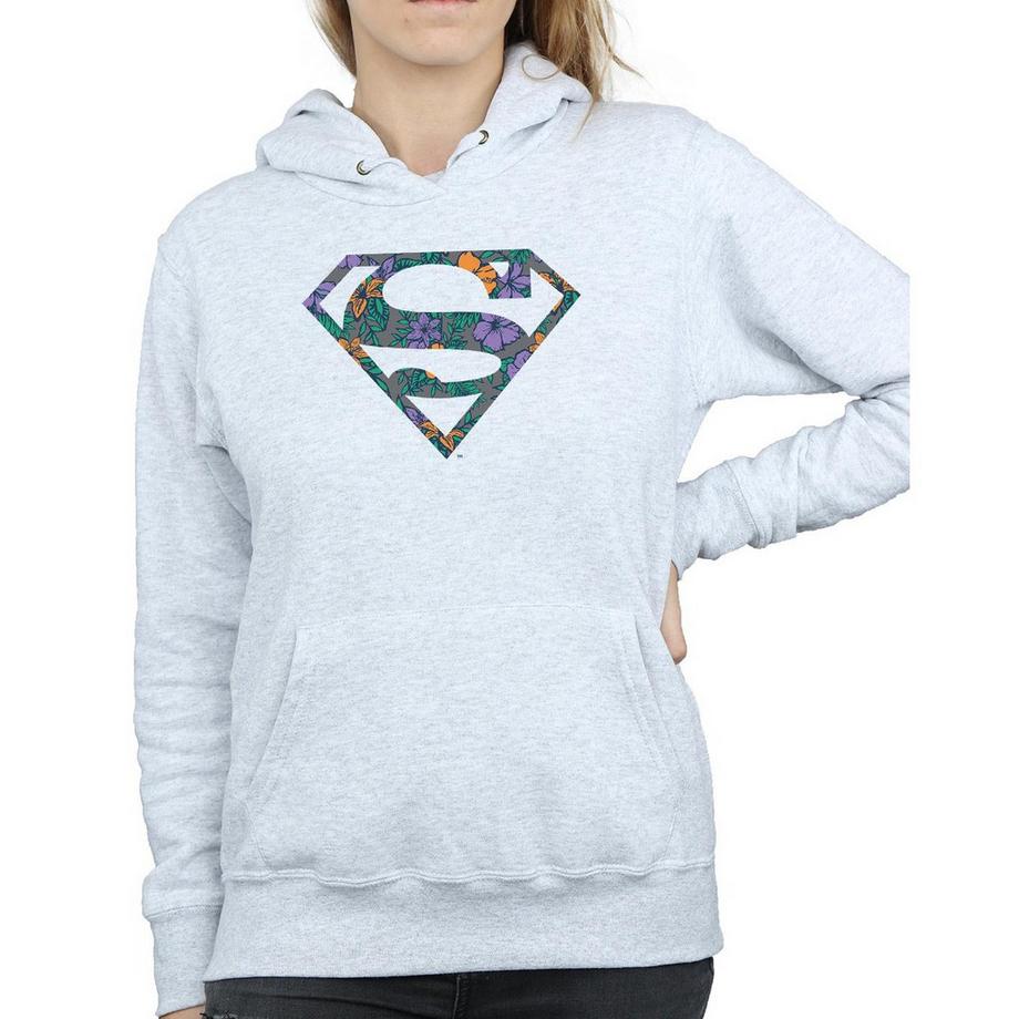 DC COMICS Superman Floral Logo Kapuzenpullover  