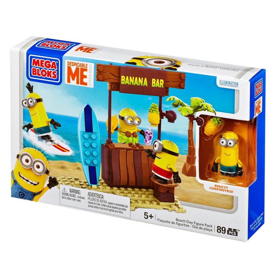 MEGA BLOKS  Minions Mega Bloks 89-Piece Construction Set, Despicable Beach Day Figure Pack 