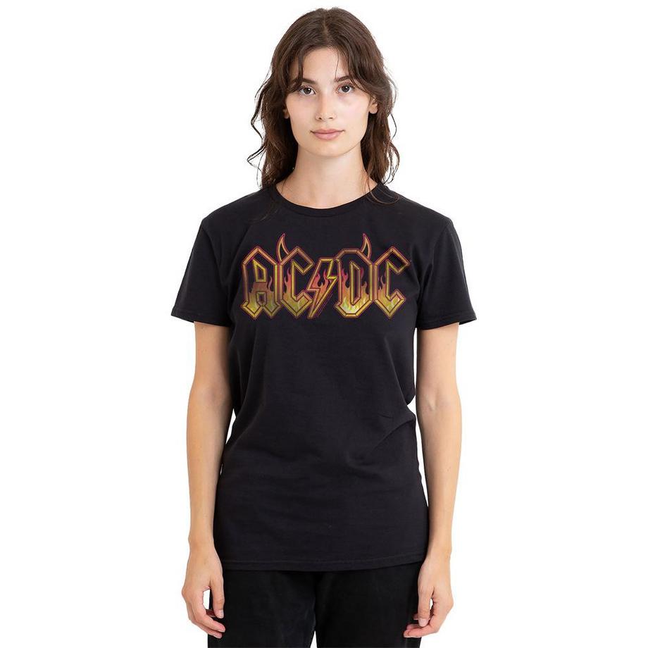 AC/DC ACDC T-Shirt Stampata Vestibilità Regolare  