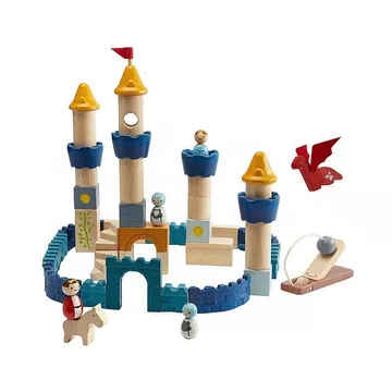 PlanToys Holzspielzeug Burg-Blöcke-Orchard