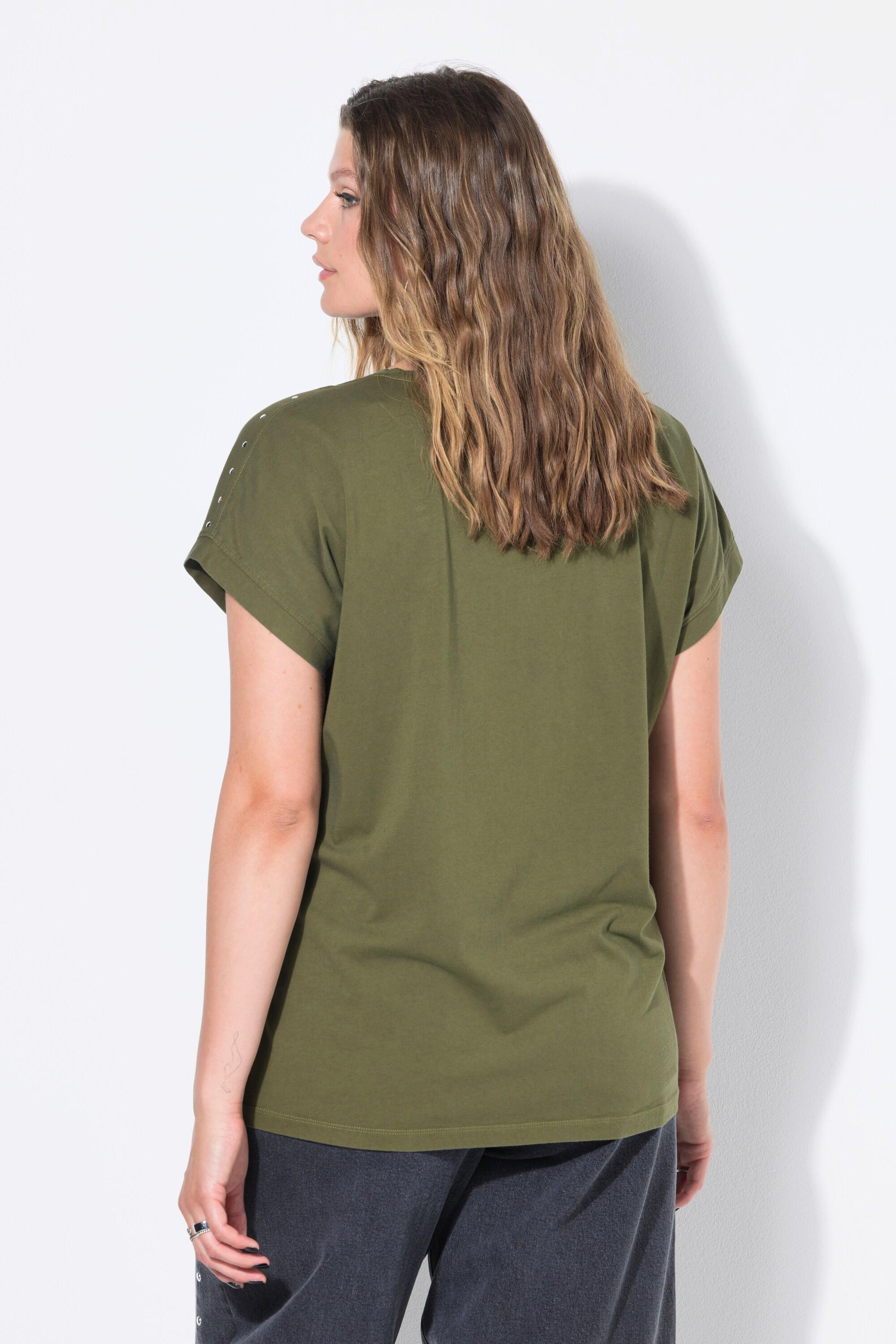 Studio Untold T-shirt Oversize Rivets Délavage Acid Washed  