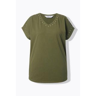 Studio Untold T-shirt Oversize Rivets Délavage Acid Washed  