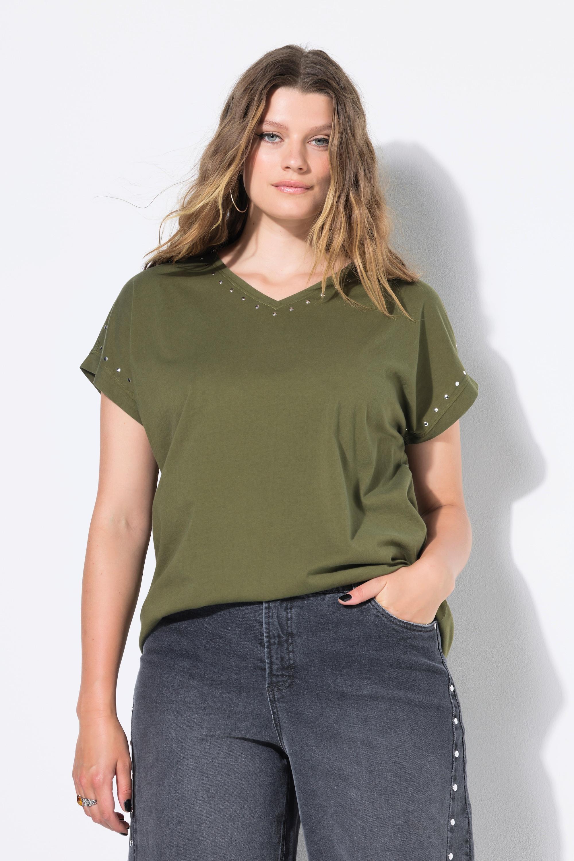 Studio Untold T-shirt Oversize Rivets Délavage Acid Washed  