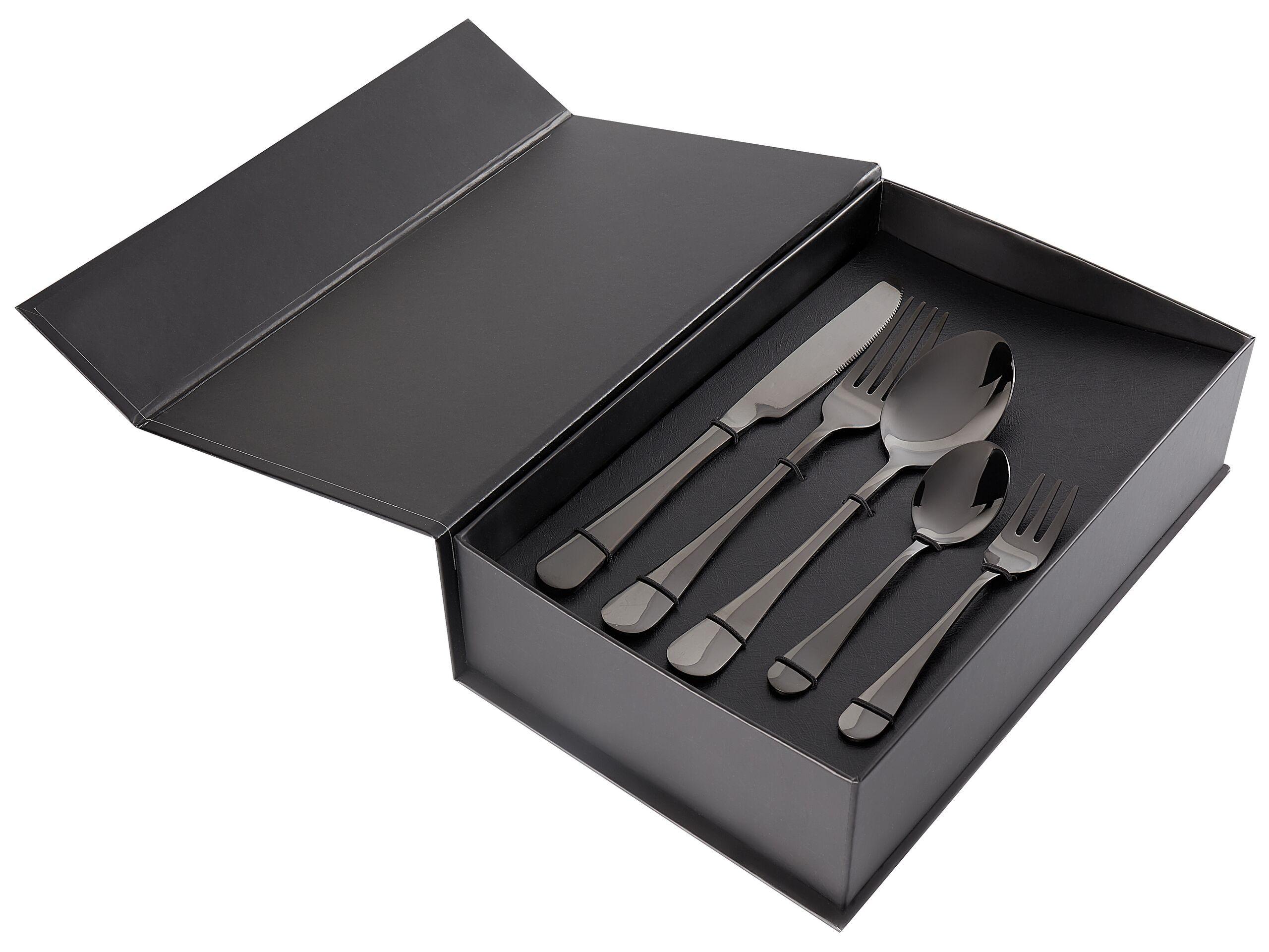 Beliani Set di 30 posate en Acciaio inox Classico FUSILLI  