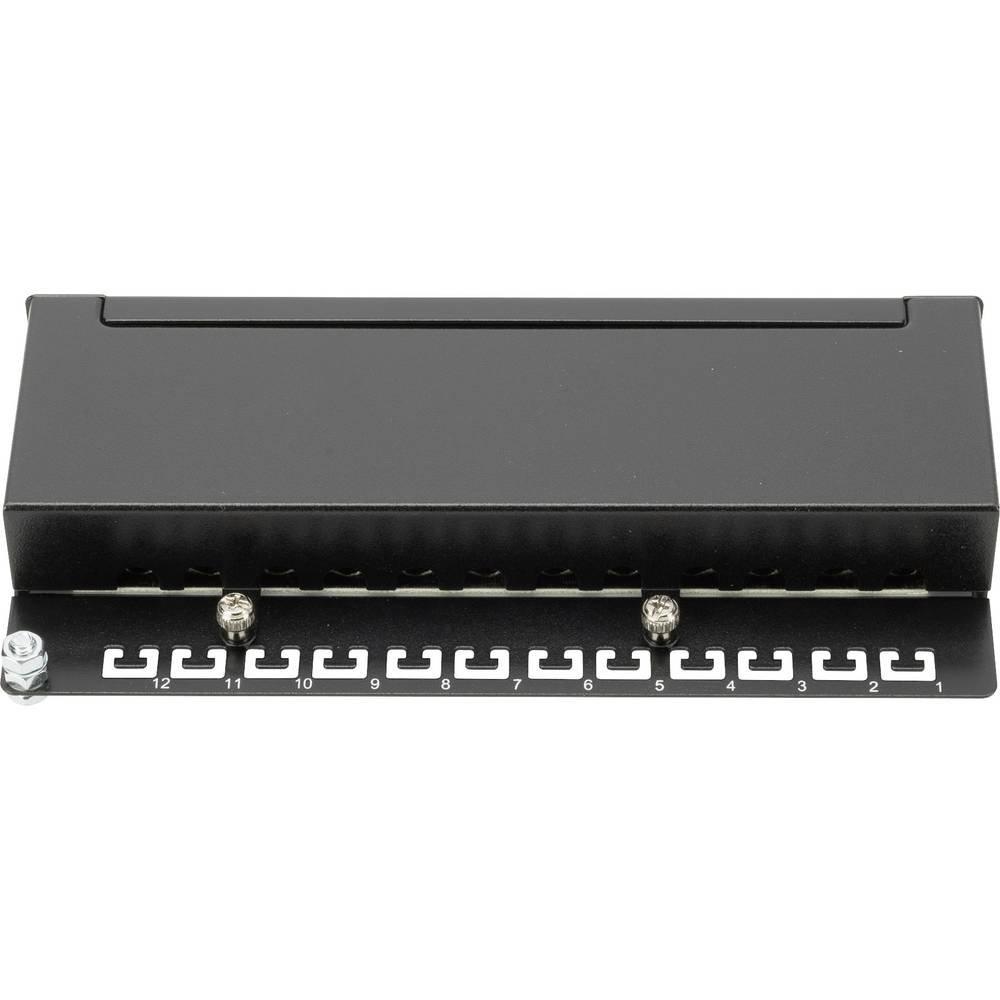 Digitus  Desktop CAT 6A, Patch Panel, geschirmt Klasse EA, 12-port RJ45, 8P8C, LSA 