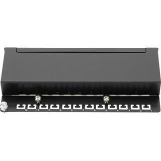 Digitus  12 Port Netzwerk-Patchbox CAT 6a 1 HE Schwarz (RAL 9005) 