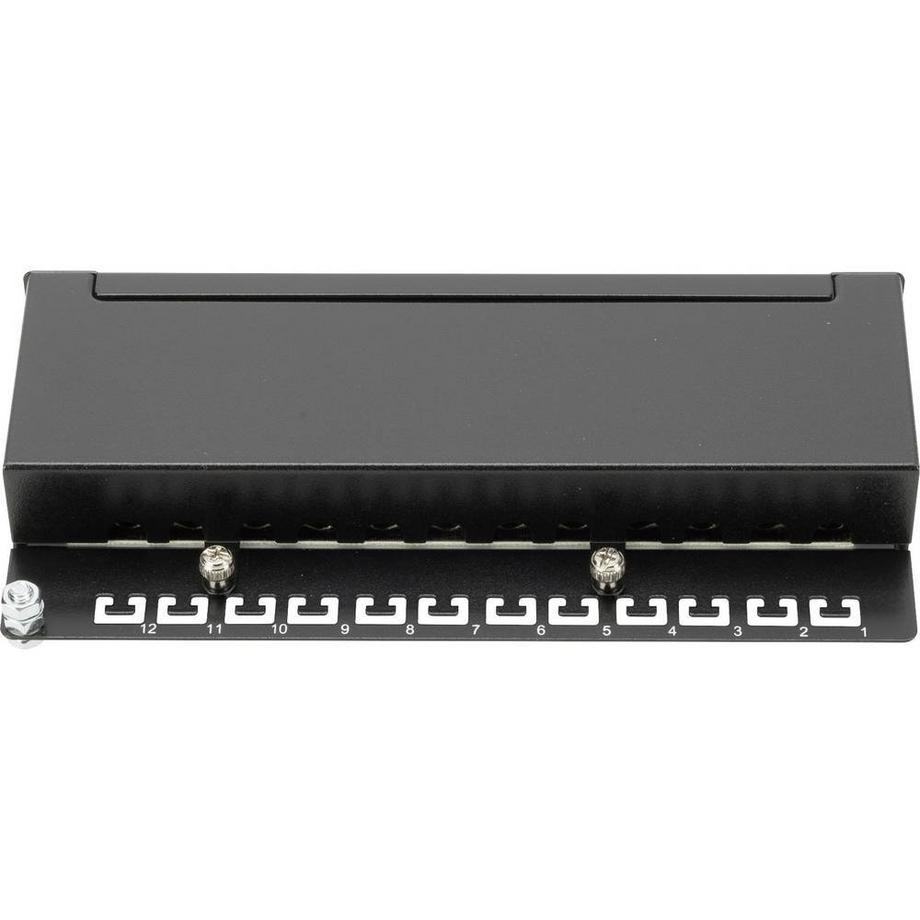 Digitus  Desktop CAT 6A, Patch Panel, geschirmt Klasse EA, 12-port RJ45, 8P8C, LSA 