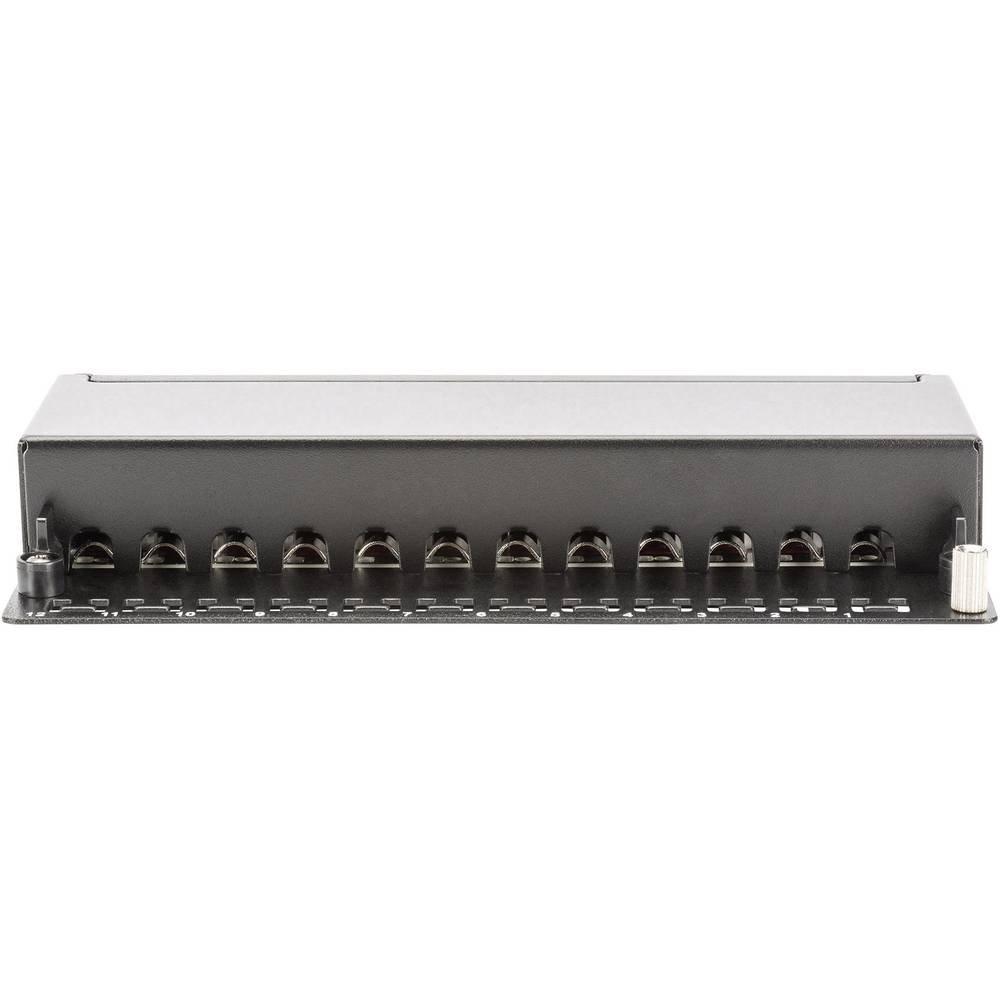 Digitus  12 Port Netzwerk-Patchbox CAT 6a 1 HE Schwarz (RAL 9005) 