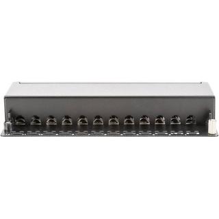 Digitus  Desktop CAT 6A, Patch Panel, geschirmt Klasse EA, 12-port RJ45, 8P8C, LSA 