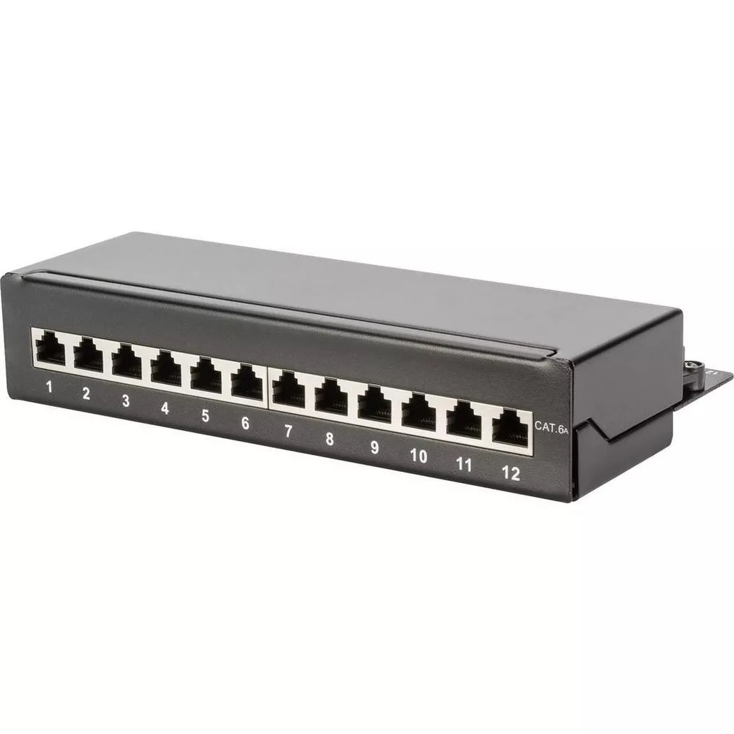 Digitus Desktop CAT 6A. class EA patch panel. shielded. black
