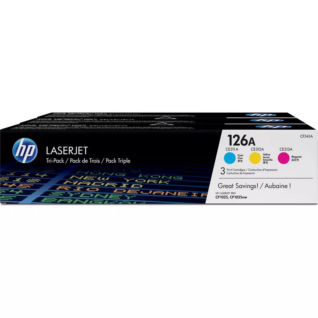 HP – toner nr. 126a dreifarbig cmy 3er pack cf341a, One Size