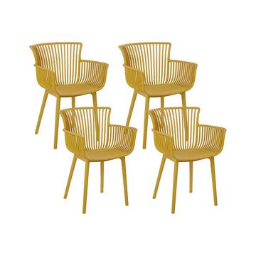 Set mit 4 Stühlen aus Polypropylen Modern PESARO