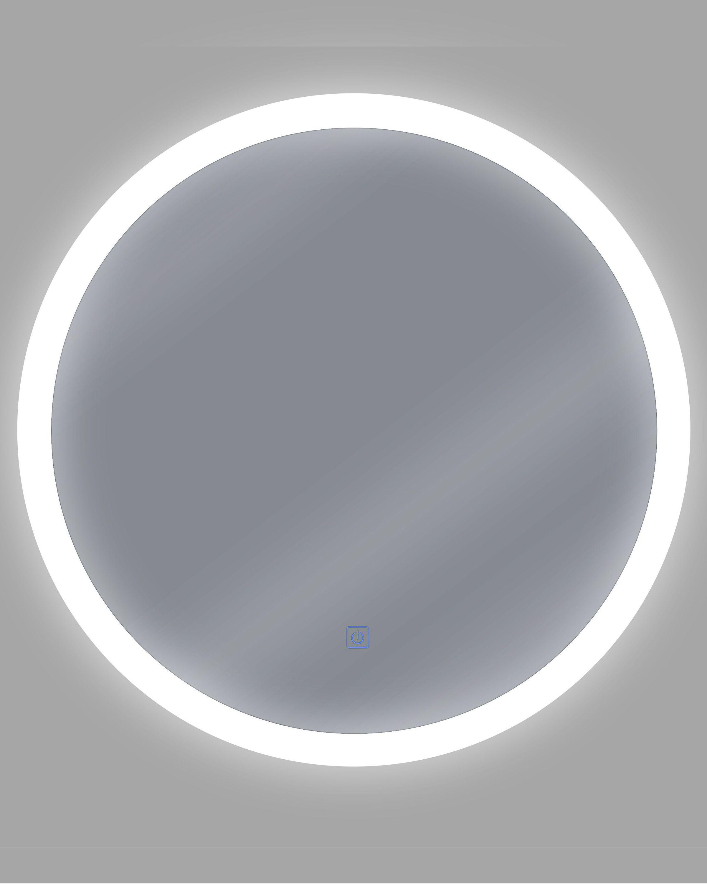 Beliani LED-Badezimmer-Spiegel aus Kunststoff Modern YSER  