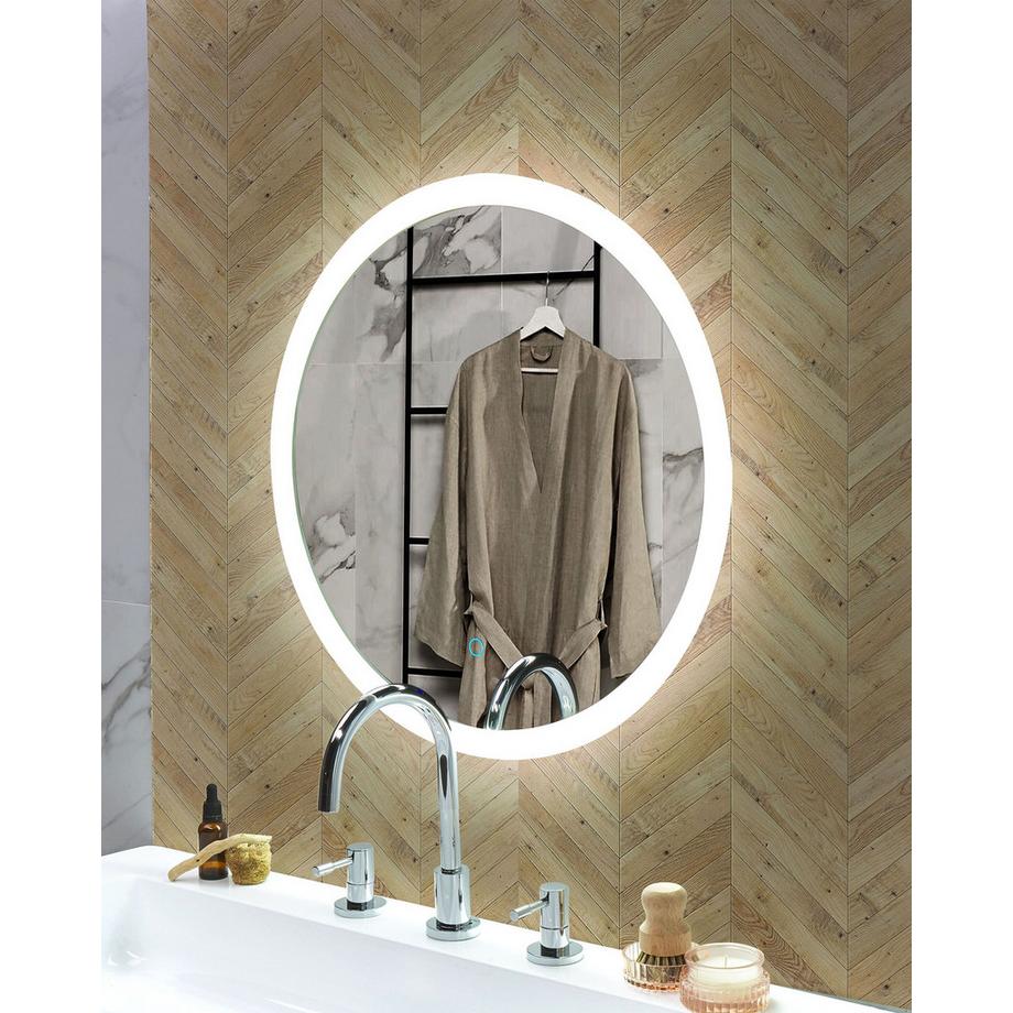 Beliani Specchio da bagno con luce LED en Materiale sintetico Moderno YSER  
