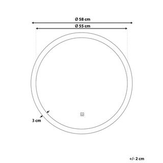 Beliani LED-Badezimmer-Spiegel aus Kunststoff Modern YSER  