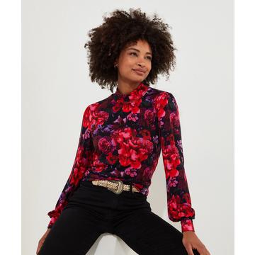 Haut Jersey Style Cheminée Floral