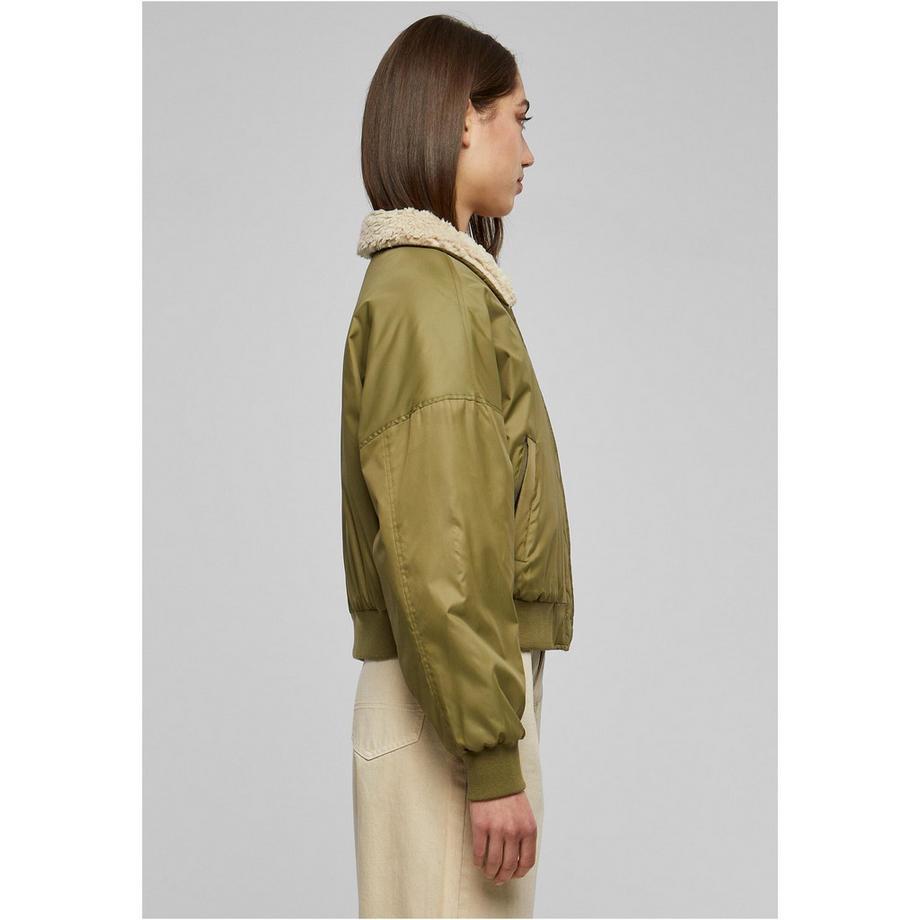 URBAN CLASSICS Bomberjacke mit Sherpa Kragen  