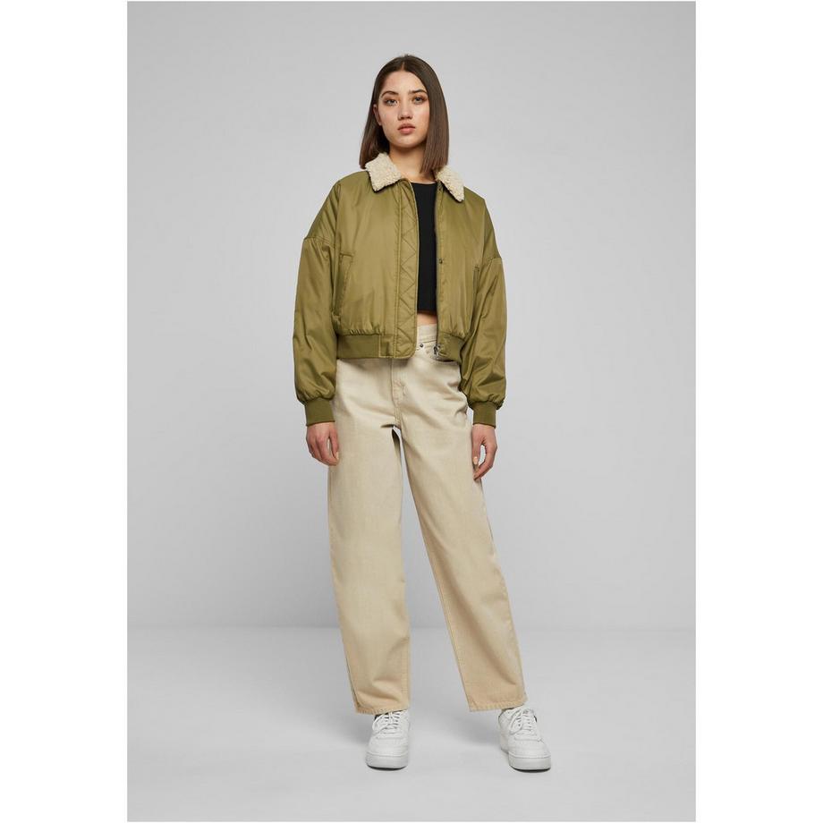 URBAN CLASSICS Bomberjacke mit Sherpa Kragen  