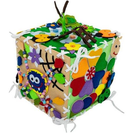 Montessori  Cube de motricité - Livre souple Cube miracle 