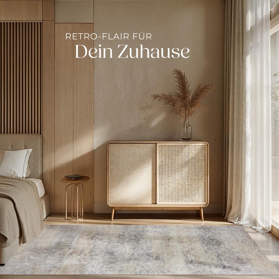 Tectake Tappeto vintage designer Dalia, pelo corto  